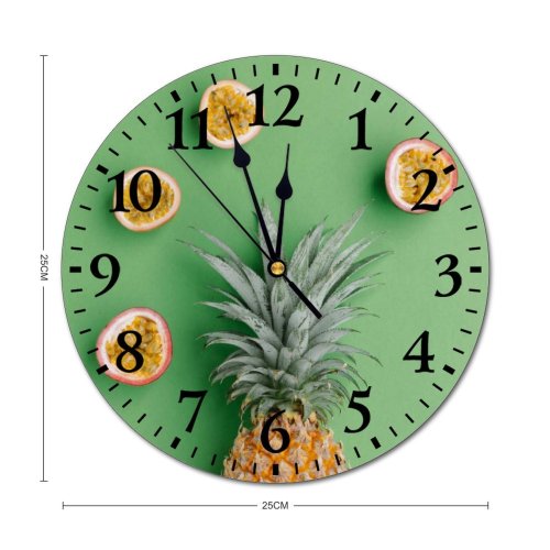 yanfind Fashion PVC Wall Clock Antioxidant Appetizing Arrangement Colorful Delectable Delicious Dessert Diet Eat From Mute Suitable Kitchen Bedroom Decorate Living Room