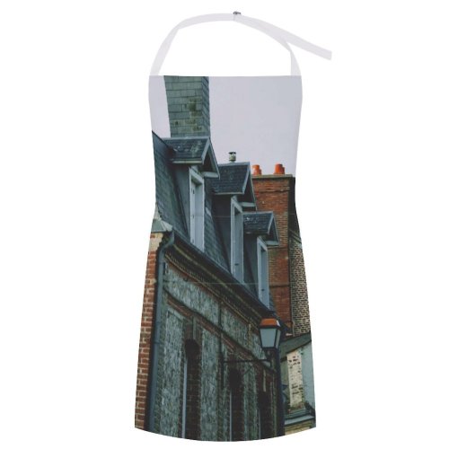 yanfind Custom aprons Accommodation Aged Apartment Architecture Brick Building City Cloudless Community Construction District Dwell white white-style1 70×80cm
