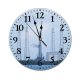 yanfind Fashion PVC Wall Clock Architecture Building Daylight Electricity Energy Industrial Plant Landscape Metal Outdoors Sea Mute Suitable Kitchen Bedroom Decorate Living Room