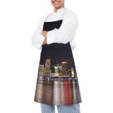 yanfind Custom aprons Miami Downtown America Usa Causeway Reflection Night Sky Buildings Construction white white-style1 70×80cm
