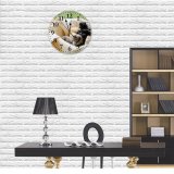 yanfind Fashion PVC Wall Clock Bird Cute Grass Easter Chicken Outdoors Baby Family Little Newborn Poultry Mute Suitable Kitchen Bedroom Decorate Living Room