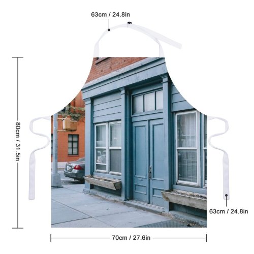 yanfind Custom aprons Accommodation Architecture Brick Wall Brickwork Building City Construction Contemporary Corner Detail District white white-style1 70×80cm