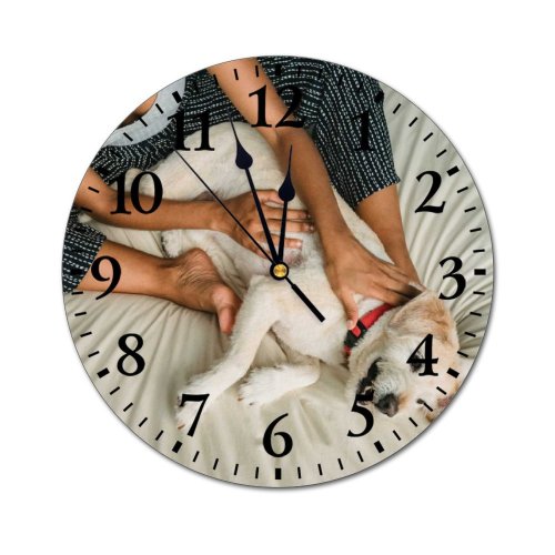 yanfind Fashion PVC Wall Clock Apartment Home Bed Bedroom Calm Casual Cheerful Chill Comfort Content Mute Suitable Kitchen Bedroom Decorate Living Room