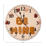yanfind Fashion PVC Wall Clock Arrangement Be Mine Beige Celebrate Colorful Confection Confectionery Cookie Creative Cute Decor Mute Suitable Kitchen Bedroom Decorate Living Room
