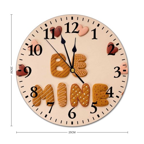 yanfind Fashion PVC Wall Clock Arrangement Be Mine Beige Celebrate Colorful Confection Confectionery Cookie Creative Cute Decor Mute Suitable Kitchen Bedroom Decorate Living Room