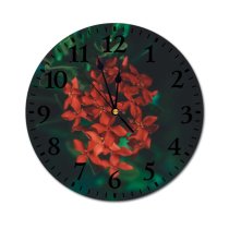 yanfind Fashion PVC Wall Clock Aroma Bloom Botany Branch Bush Colorful Cultivate Delicate Flora Floral Mute Suitable Kitchen Bedroom Decorate Living Room