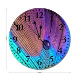 yanfind Fashion PVC Wall Clock Art Texture Abstract Design Creativity Coloring Artistic Stripe Motley Mute Suitable Kitchen Bedroom Decorate Living Room