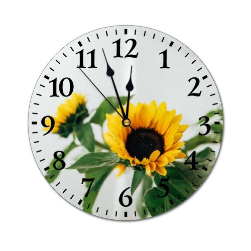 yanfind Fashion PVC Wall Clock Aroma Aromatic Bloom Blurred Bouquet Bud Bunch Colorful Decor Decoration Delicate Mute Suitable Kitchen Bedroom Decorate Living Room
