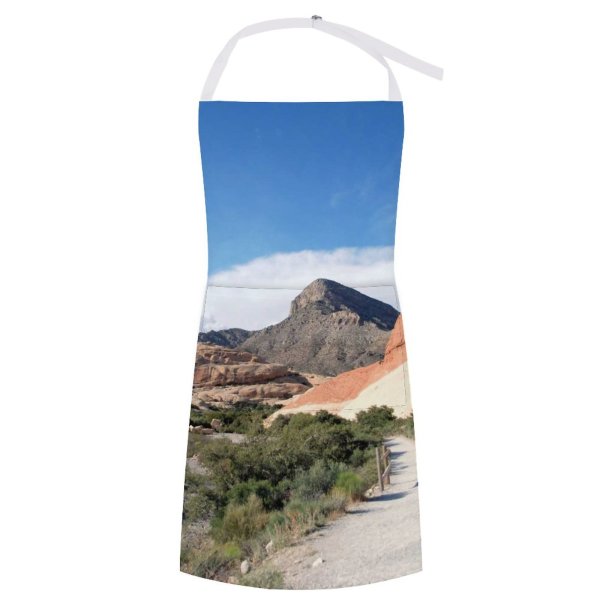 yanfind Custom aprons Mountains Desert Landscape Scenery Scenic Clouds Sky Nevada Path Road Trail white white-style1 70×80cm