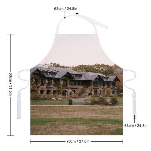 yanfind Custom aprons Accommodation Aged Arched Architecture Attract Building Calm Classic Cloudless Construction Countryside Design white white-style1 70×80cm