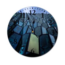 yanfind Fashion PVC Wall Clock Abstract Clouds Design Exterior Futuristic Glass Items Outdoors Reflections Shapes Mute Suitable Kitchen Bedroom Decorate Living Room