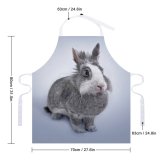 yanfind Custom aprons Adorable Cute Easter Fluffy Fur Grey Light Little Pet Portrait Rabbit white white-style1 70×80cm