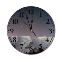 yanfind Fashion PVC Wall Clock Abstract Adventure Astrology Astronomy Astrophotography Conifers Constellation Cosmos Evening Facebook Fir Trees Mute Suitable Kitchen Bedroom Decorate Living Room