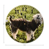 yanfind Fashion PVC Wall Clock Adorable Anonymous Backlit Blurred Calm Charming Child Crop Cute Dog Faceless Mute Suitable Kitchen Bedroom Decorate Living Room