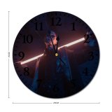yanfind Fashion PVC Wall Clock Accessory Alternative Anarchy Art Atmosphere Clothes Concept Contemporary Cool Desktop Cyberpunk Mute Suitable Kitchen Bedroom Decorate Living Room