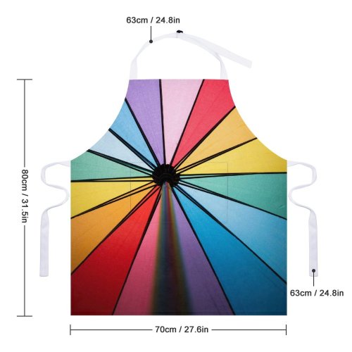 yanfind Custom aprons Art Texture Abstract Design Sunshade Umbrella Palette Rainbow Coloring Spectrum Motley Insubstantial white white-style1 70×80cm