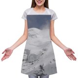 yanfind Custom aprons Mountains Snow Landscape Sky Clouds Winter Trees Cliffs white white-style1 70×80cm