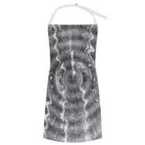 yanfind Custom aprons Abstract Art Ripple Circles Metal Metallic Grey Silver Oil Creativity Random white white-style1 70×80cm