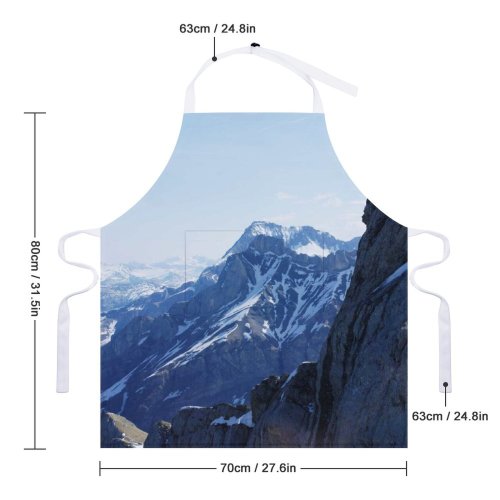 yanfind Custom aprons Snow Chair Landscape Beautiful Pure Cliffs white white-style1 70×80cm