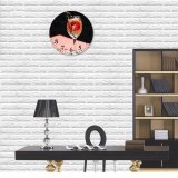 yanfind Fashion PVC Wall Clock Aperitif Beverage Blurred Clear Cocktail Crystal Decoration Delicious Flavor Fruit Glass Mute Suitable Kitchen Bedroom Decorate Living Room