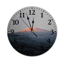 yanfind Fashion PVC Wall Clock Atmosphere Breathtaking Calm Cliff Cloud Cloudy Dusk Formation Freedom Frost Frozen Mute Suitable Kitchen Bedroom Decorate Living Room