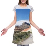 yanfind Custom aprons Mountains Desert Landscape Scenery Scenic Clouds Sky Nevada Path Road Trail white white-style1 70×80cm