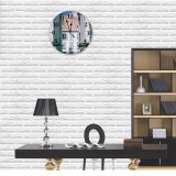 yanfind Fashion PVC Wall Clock Accommodation Aged Apartment Architecture Area Balcony Block Building City Classic Community Complex002 Mute Suitable Kitchen Bedroom Decorate Living Room