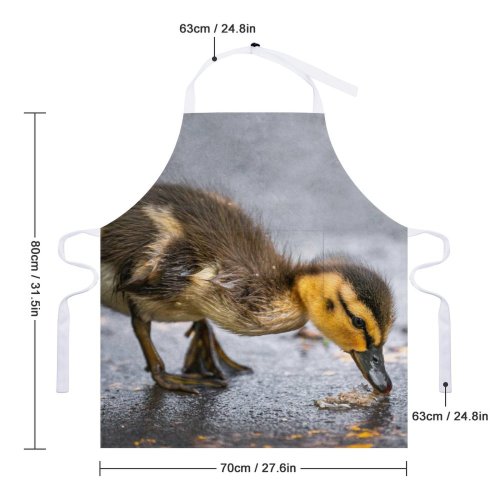 yanfind Custom aprons Adorable Aqua Asphalt Avian Beak Bird Calm Cute Duckling Ecology Feather Feed white white-style1 70×80cm
