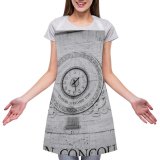 yanfind Custom aprons Aged Ancient Arrow Art Building Bw Carve Check Classic Clock Arms white white-style1 70×80cm