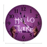 yanfind Fashion PVC Wall Clock Alphabet Android Conceptual Creativity Display Elegant Fashion Hands Hello Light Neon Mute Suitable Kitchen Bedroom Decorate Living Room