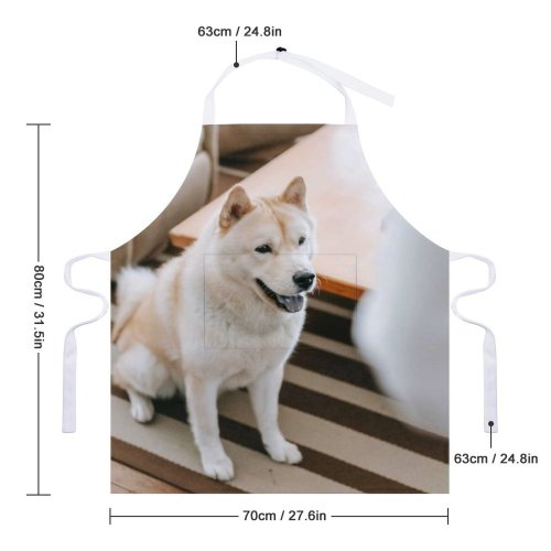 yanfind Custom aprons Adorable Akita Inu Anonymous Apartment Armchair Home Carpet Creature Crop white white-style1 70×80cm