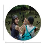 yanfind Fashion PVC Wall Clock Friend Blurred Carefree Cheerful Communicate Content Delight Diverse Enjoy Mute Suitable Kitchen Bedroom Decorate Living Room