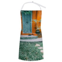 yanfind Custom aprons Aged Ancient Architecture Building Calm Construction Countryside Daytime Decor Door Doorway white white-style1 70×80cm