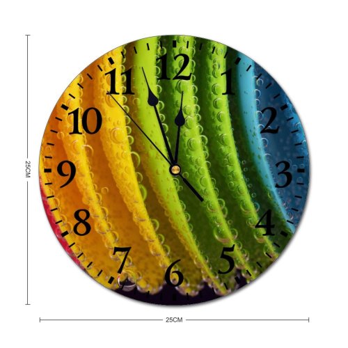 yanfind Fashion PVC Wall Clock Bubbles Colorful Mute Suitable Kitchen Bedroom Decorate Living Room