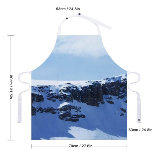 yanfind Custom aprons Snow Landscape Beautiful Pure white white-style1 70×80cm