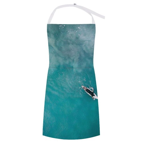 yanfind Custom aprons Aerial Bay Colorful Distance Drone Energy From Above Height Hobby white white-style1 70×80cm