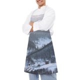 yanfind Custom aprons Mountains Landscape Winter Snow Hills Trees white white-style1 70×80cm