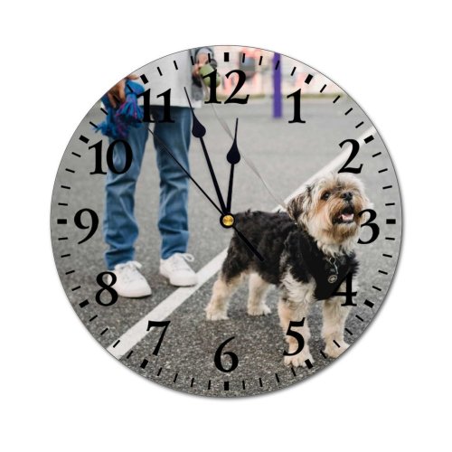 yanfind Fashion PVC Wall Clock Adorable Anonymous Asphalt Attentive Calm Care Child Childhood Creature Crop Mute Suitable Kitchen Bedroom Decorate Living Room