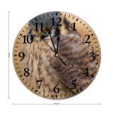 yanfind Fashion PVC Wall Clock Beak Eagle Hunter Wildlife Wing Feather Raptor Avian Falconry Ornithology Mute Suitable Kitchen Bedroom Decorate Living Room
