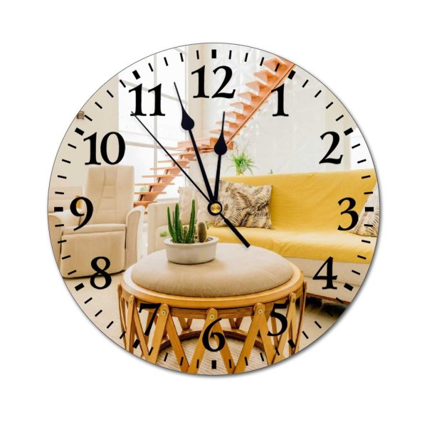 yanfind Fashion PVC Wall Clock Accommodation Apartment Architecture Comfort Construction Contemporary Cozy Daylight Daytime Decor Decorative Design Mute Suitable Kitchen Bedroom Decorate Living Room