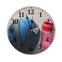 yanfind Fashion PVC Wall Clock Ball Basketball Beverage Exercise Ground Hydration Outdoor Workout Quench Rehydration Hydrated Mute Suitable Kitchen Bedroom Decorate Living Room