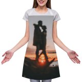 yanfind Custom aprons Affection Amorous Anonymous Beach Bonding Boyfriend Calm Care Coast Coastline Colorful Couple white white-style1 70×80cm