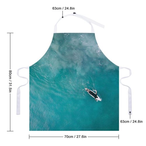 yanfind Custom aprons Aerial Bay Colorful Distance Drone Energy From Above Height Hobby white white-style1 70×80cm