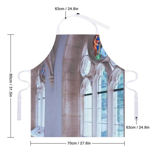 yanfind Custom aprons Aged Ancient Arched Architecture Belief Believe Building Calm Cathedral Catholic Chapel Church white white-style1 70×80cm