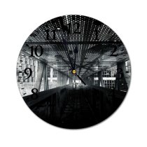 yanfind Fashion PVC Wall Clock Architecture Building Tunnel Mute Suitable Kitchen Bedroom Decorate Living Room