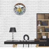 yanfind Fashion PVC Wall Clock Beak Bird Eagle Feathers Macro Wildlife Mute Suitable Kitchen Bedroom Decorate Living Room