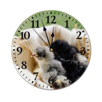 yanfind Fashion PVC Wall Clock Bird Cute Grass Fur Easter Young Outdoors Baby Little Tiny Newborn Mute Suitable Kitchen Bedroom Decorate Living Room