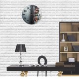yanfind Fashion PVC Wall Clock Bobbin Diversity Organized Rainbow Reel Sewing Sorted Variety Yarn Roll Mute Suitable Kitchen Bedroom Decorate Living Room