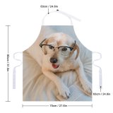 yanfind Custom aprons Adorable Portrait Home Bed Reading Canidae Cozy Cute Dog Face Fur white white-style1 70×80cm