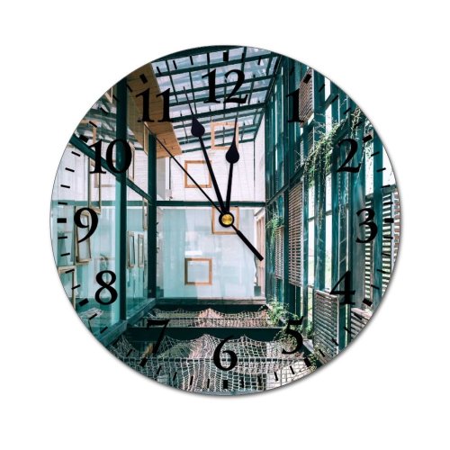 yanfind Fashion PVC Wall Clock Architecture Balcony Commerce Contemporary Creative Daylight Decor Decoration Design Fashion Flora Mute Suitable Kitchen Bedroom Decorate Living Room